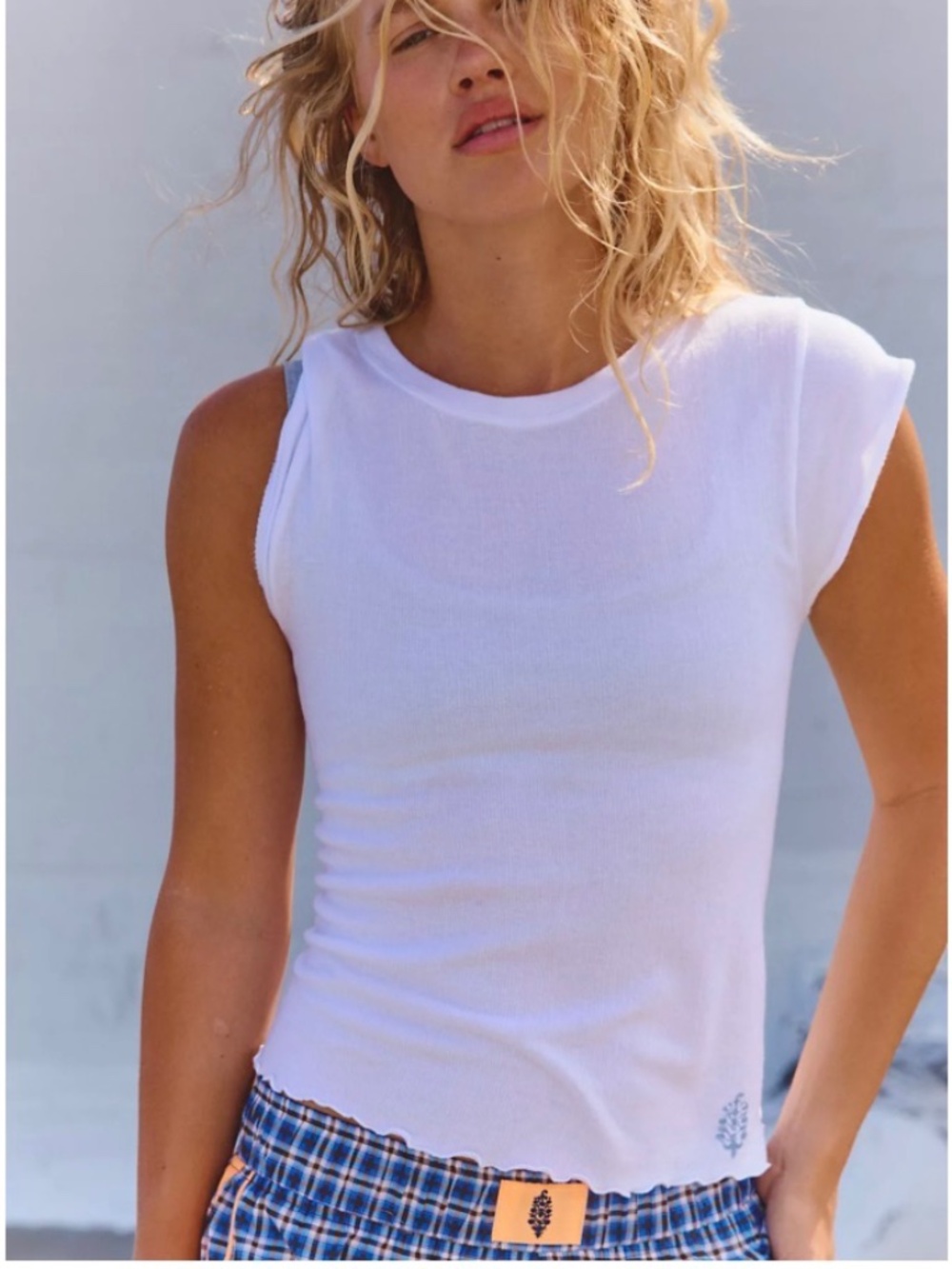 NWOT FREE PEOPLE MOVEMENT DOUBLE POINT TEE XS/S